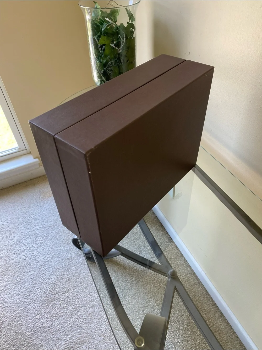 Louis Vuitton Brown and Cream Storage Tray Box